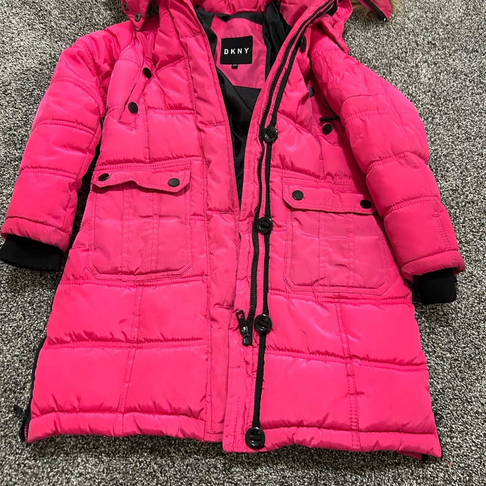 DKNY Vibrant Pink Jacket with Black Lining